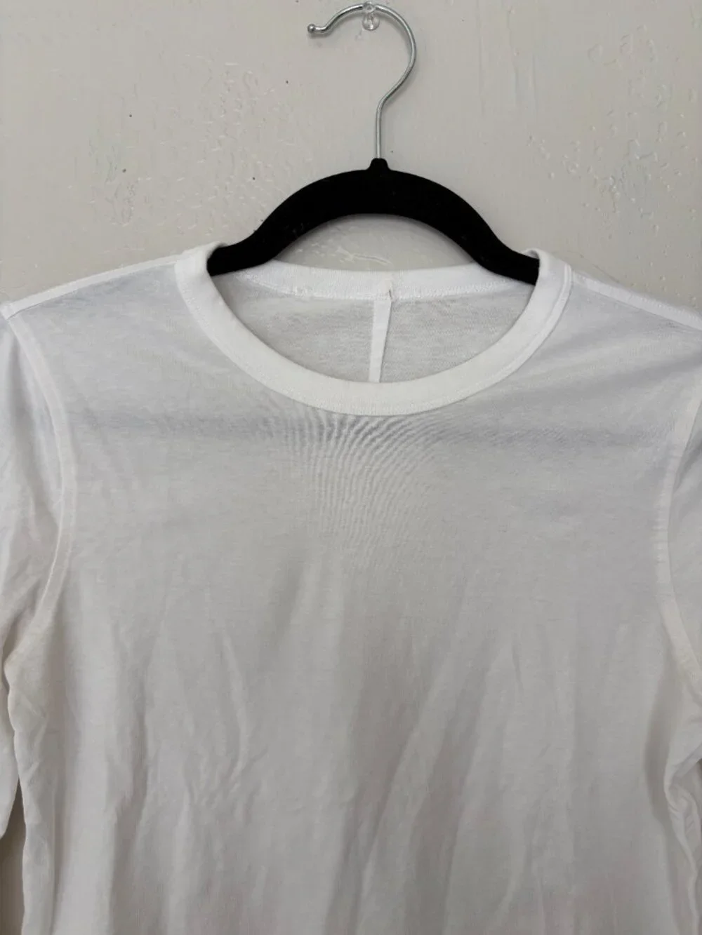 White Lululemon Classic-Fit Cotton-Blend Long Sleeve Shirt Size Small